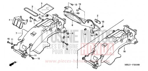 GARDE-BOUE ARRIERE NT650VW de 1998